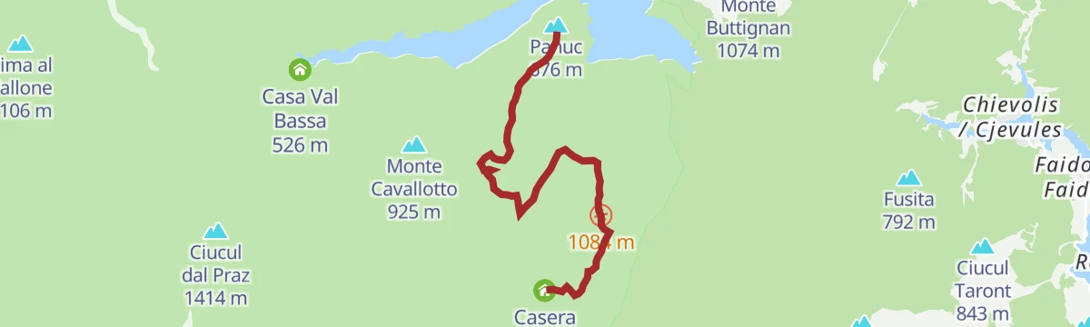 Route map: Sentiero dei forestali a Casera Salincheit